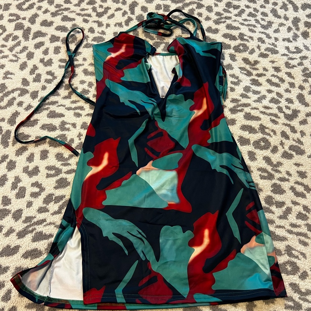 Multi-color mini dress
